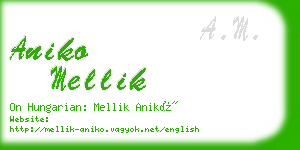 aniko mellik business card